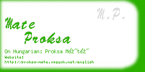 mate proksa business card